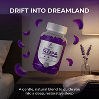 Complément alimentaire en gommes pour le sommeil, sans sucre, naturel, végétalien, avec 5 mg de mélatonine, du magnésium et de la vitamine D, en marque privée personnalisée, pour les fournisseurs Amazon