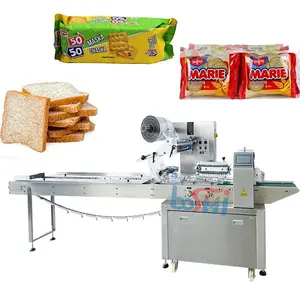 Kolay kullanım otomatik ekmek sandviç paketleme makinesi granola bar ekmek tavası ekmek dilim sarma makinesi