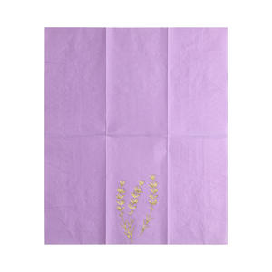 Serviette jetable en papier 2 plis, violet lavande, imprimée or, en pâte de bois vierge, pour les <span class=keywords><strong>invités</strong></span> de vos fêtes et événements - Product Image 4