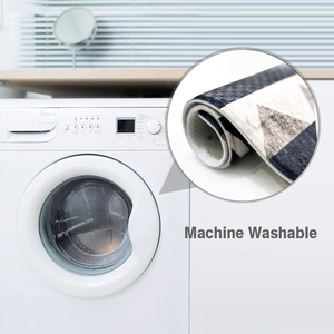 אספקת מפעל סיטונאי שטיח אמבטיה מיקרופייבר מונע החלקה גיאומטרי רך קטיפה מרופדת מחצלות אמבטיה ל-3 חתיכות מחצלת אסלה - Product Image 6