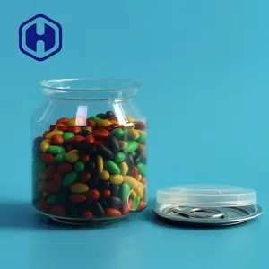 도매 아이 호의 사탕 Bonbon 과자 쉬운 열려있는 명확한 애완 동물 먹이 급료 창조적인 플라스틱 깡통
