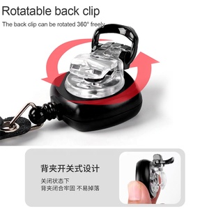 Corda in poliestere con corda elastica DEYIKEY, può ruotare di 360 gradi ed essere fissata con una Clip posteriore, Scroll con Badge identificativo scalabile - Product Image 2