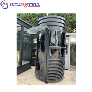 Prefab Cabin Round House Personalizado Cor Single Room Stainless Steel Ticket Kiosk Booth