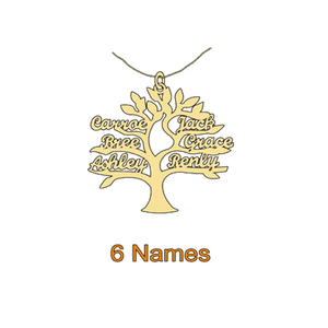 <span class=keywords><strong>Collier</strong></span> personnalisé avec <span class=keywords><strong>arbre</strong></span> <span class=keywords><strong>de</strong></span> <span class=keywords><strong>vie</strong></span> 1 à 6 noms, bijou en acier inoxydable, cadeau <span class=keywords><strong>de</strong></span> noël - Product Image 3