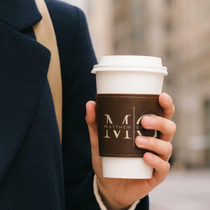 Gobelet personnalisé raffiné avec nom, manchon de tasse en verre, cadeaux d'entreprise personnalisés pour événements d'entreprise et culture interne - Product Image 5