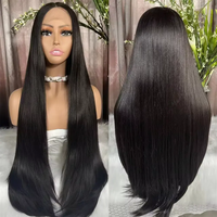 Perruque Lace Front en Cheveux Humains Vietnamiens en Gros, Dentelle HD Transparente, Sans Colle, Cheveux de Bébé, Cheveux Vierges Lisses, Personnalisable pour Femmes