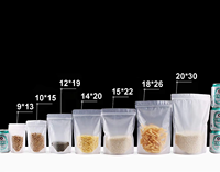 Sachets refermables en plastique givré sur mesure, sachets debout à fermeture éclair, sachets mats en mylar, sachets debout pour l'emballage alimentaire, sachets refermables pour les collations