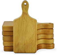 Mini planche à découper en bois de hêtre naturel avec poignée, petite palette de service pour apéritifs, fromages, desserts, décoration de cuisine et de fête