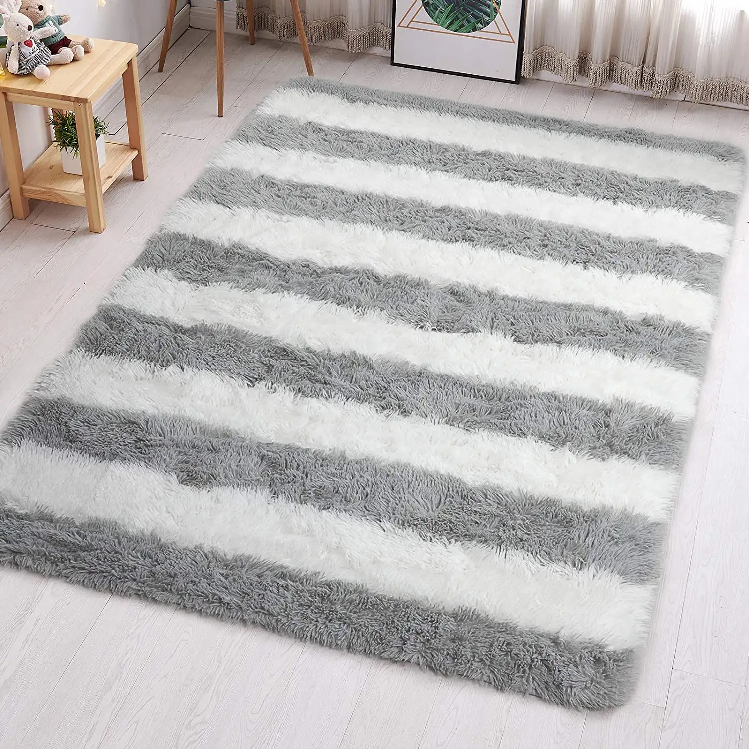 Carpet Tie Dyeing polyester Anti-slip Floor Mats Bedroom Carpet Rug shaggy Plush rug For Living Room Soft Carpet