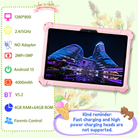 Nouvelles tablettes pour enfants de 10,1 pouces avec carte SIM Android 13 Octa Core Batterie 4000 mAh IPS 1280x800 4 Go Processeur MTK Wi-Fi GSM 5G