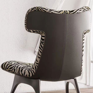 현대 북유럽 도매 거실 호텔 모던 라운지 Ashion 하이 백 악센트 얼룩말 프린트 라운지 레저 윙백 의자 - Product Image 5