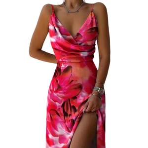 Nouvelle Robe Longue Décontractée et Élégante en Mousseline pour Femme avec Taille Naturelle, Imprimé Numérique et Tissu Tissé – Collection Été - Product Image 4
