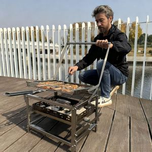 Blazer arang komersial untuk panggangan Bbq, Blazer baja tahan karat lapisan ganda untuk panggangan Bbq untuk bisnis dan pesta luar ruangan - Product Image 1