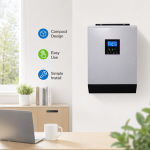 Onduleur solaire hybride 5 kW monophasé pour système de chaîne solaire, entrée de tension <span class=keywords><strong>PV</strong></span> MPPT, routeur Wi-Fi, système de stockage d'énergie de secours domestique - Product Image 5