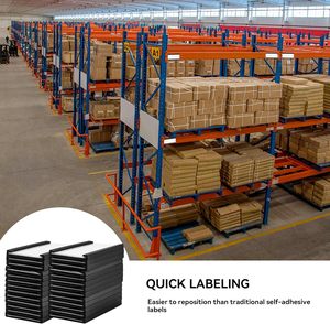 Chủ sở hữu nhãn từ cho nhãn kệ kim loại với bảo vệ nhựa rõ ràng và giấy C kênh từ nhãn Tên tấm thẻ - Product Image 6