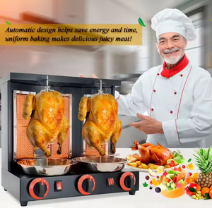 Équipement de doner kebab au gaz bon marché Gril à <span class=keywords><strong>poulet</strong></span> <span class=keywords><strong>Rôtissoire</strong></span> automatique Camping en fonte Réchaud de cuisson Grill Rôtissoires verticales - Product Image 3