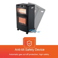 Chauffage Électrique et Chauffage au Gaz 2-en-1 Pliable Certifié CE pour Intérieur, Portable, Usage Domestique, 3 Niveaux de Chaleur