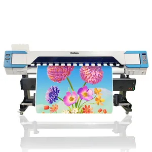 Ideas de negocios con pequeña inversión 2023 1,8 m eco solvente impresora de inyección de tinta fábrica de impresión i3200 XP600 cabezal de impresión