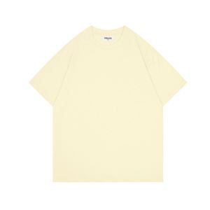 Design Custom logo Pure Cotton T-shirt High Quality Solid Color Big O Collar Casual Style LOGO Custom Design - Product Image 5
