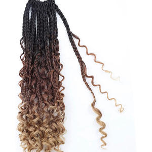 Capelli Sintetici Afro Kinky Rossi per Trecce Crochet con Scatole, Trecce Intrecciate Crochet Box Braid ad Alta Temperatura - Product Image 3