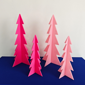 Màu Acrylic Cây Giáng Sinh Bức Tượng Màu Hồng Màu Đỏ Màu Xanh Lá Cây Acrylic 3D Cây Giáng Sinh Trang Trí Cây Giáng Sinh Cho Xmas Trang Trí Nội Thất - Product Image 5