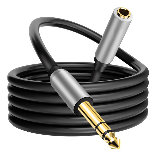 ZOGUO Gold Plated 3.5mm to 6.35mm Stereo Audio Cable with Pure Copper Conductor and Foil Shielding for Hi-Fi Sound Speaker Use