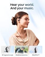 SHOKZ OpenFit Air 2, écouteurs ouverts, résistants à l'eau, avec crochets d'oreille sécurisés SHOKZ T520 : Confort optimal ; Son naturel ; Conception ouverte pour une immersion immersive
