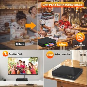 Taşınabilir Full HD <span class=keywords><strong>CD</strong></span>/DVD/VCD Oynatıcı, HDMI Çıkış Kablosu ve USB 2.0 Girişi ile birlikte HDMI Kablosu Dahildir - Product Image 5