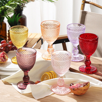 Bleu Rose Noir Ambre Vert rouge violet fantaisie verrerie verres fête événement décorer mariage tasse couleur gobelets verre vintage