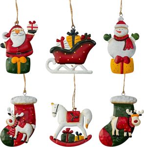 Modern Premium Wholesale Resin Multicolor Snowman Santa Claus Elk <b>Christmas</b> <b>Tree</b> Ornaments Hanging Pendant for Party Supplies - Product Image 1
