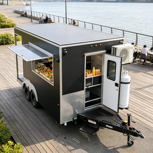 Remorque alimentaire robuste avec comptoir réfrigéré pour plateaux de <span class=keywords><strong>charcuterie</strong></span> <span class=keywords><strong>italienne</strong></span> sur la passerelle en bord de rivière européenne - Product Image 1