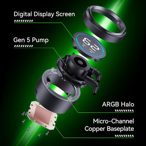 Refroidisseur liquide sans lumière SNOWMAN 360 mm <span class=keywords><strong>AIO</strong></span>, sans ventilateurs RGB PWM, radiateur en aluminium, dissipateur thermique pour boîtier d'ordinateur, roulement à fluide, installation facile - Product Image 3