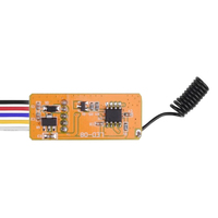 Mini-relais sans fil DC 3.5V 5V 9V 12V avec télécommande pour lampe LED, micro-récepteur 433Mhz avec boîtier et émetteur blanc