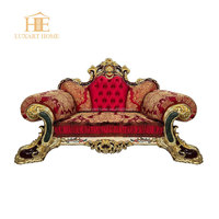 Fauteuil individuel vintage de style français avec incrustations en laiton et tissu en mélange de laine italienne classique pour villas