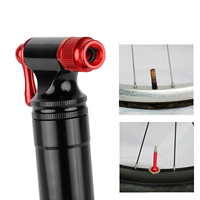Mini gonfleur à CO2 portable en aluminium >160 PSI haute pression avec valve Schrader/Presta pour vélos de route et VTT - Gonfleur de pneus d'urgence
