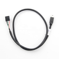 Kustom 90 Derajat Usb 2.0 A Male Asli Molex 2 3 4 5pin Kawat Harness Kabel Sudut Kiri/Kanan Usb Ke Kabel Molex