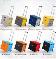 Chariot de courses pliable en plastique, chariot de courses pliable, chariot de courses en gros pour supermarché