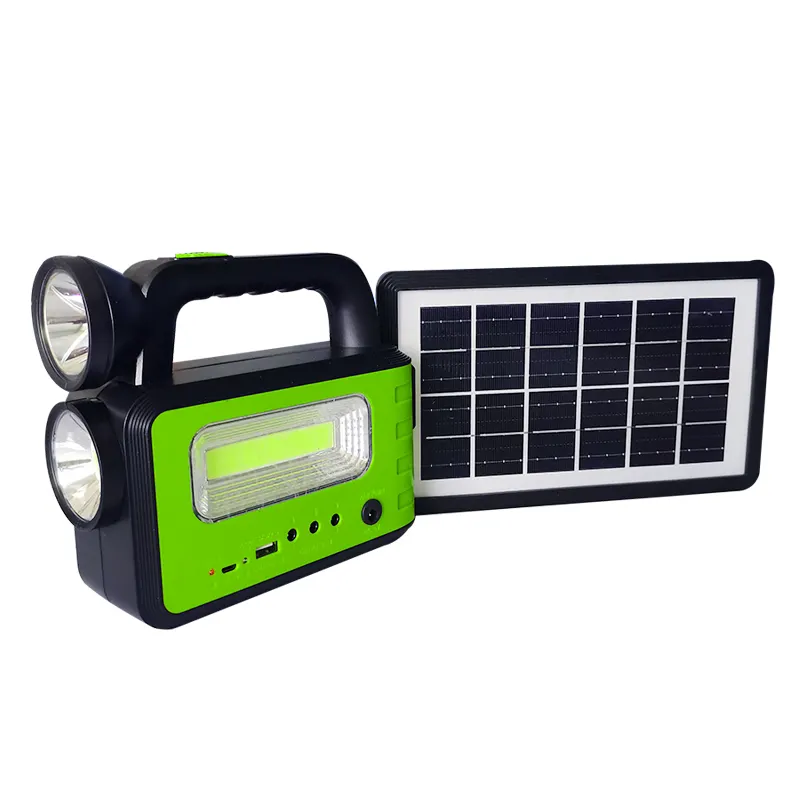 Im Angebot Tragbares Off-Grid-Solar-Kit mit LED-Lichtern Angetriebene Hängelampen und Ventilatoren Telefone Tablets Backup Mobile Lighting