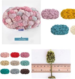 Pompons fantaisie de grande taille, multicolores, très demandés, 100% polyester, fils pour couvertures en pompons popcorn - Product Image 3
