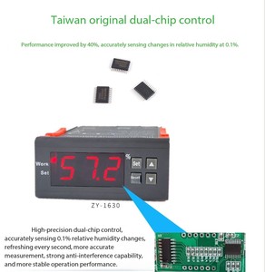 Controlador Inteligente de Temperatura, Humidificación y Deshumidificación de Plástico ZY-9080A 110V 220V 10A Industrial OEM/ODM IP43 6 - Product Image 4
