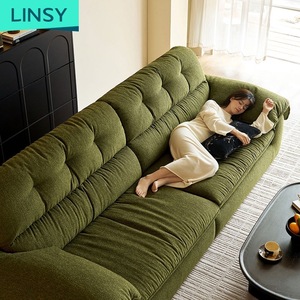 Canapé sectionnel carré moderne et élégant 3 places en tissu avec cadre en bois garni d'éponge haute densité, vert forêt BS836-A - Product Image 5