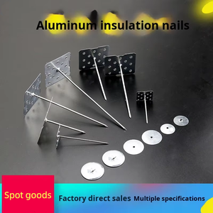 Clous d'isolation triangulaires en aluminium pour l'isolation des conduits <span class=keywords><strong>de</strong></span> climatisation centrale et la fixation <span class=keywords><strong>de</strong></span> la <span class=keywords><strong>laine</strong></span> <span class=keywords><strong>de</strong></span> <span class=keywords><strong>verre</strong></span>, longueurs <span class=keywords><strong>de</strong></span> 5 cm et 7 cm - Product Image 2