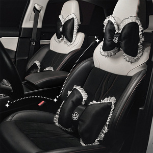 Camellia Pattern Car Headrest And Lumbar Support Breathable Neck Pillow For All Seasons General Fit - Product Image 3