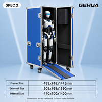 Valise de transport pour robot personnalisée GEHUA, cadre en aluminium, intérieur en mousse EVA, robuste, avec roulettes