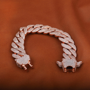 Pulsera de Eslabones Cubanos de Longitud Personalizada con Moissanita VVS, Plata 925, Joyería de Lujo, Regalo para Hombres y Mujeres - Product Image 5