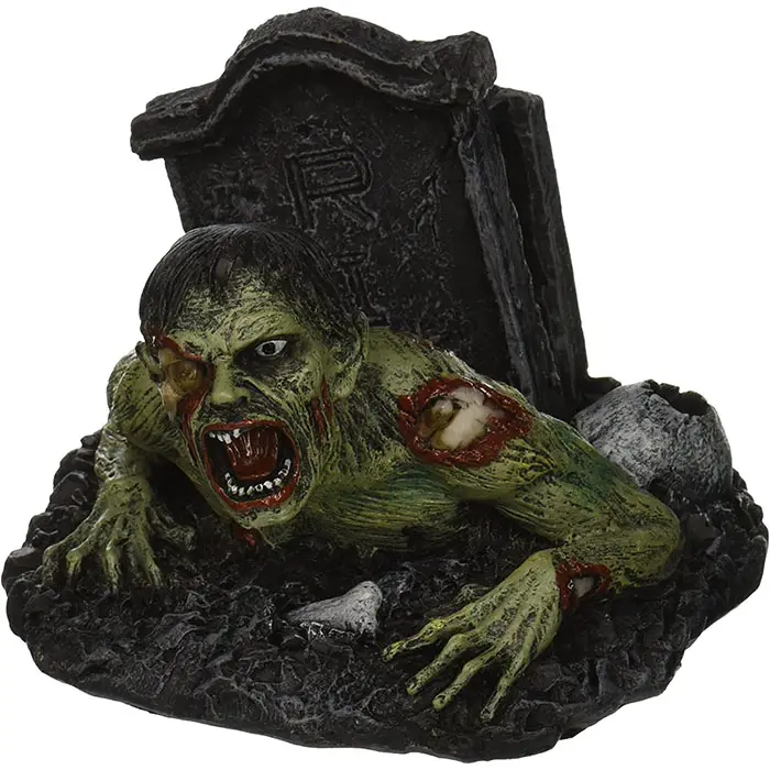 Hand Painted Cold Cast Zombie Resin Name Card Holder