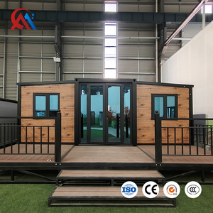 <span class=keywords><strong>Maison</strong></span> conteneur pliable et extensible isolée de 20 pieds, très bien notée, en acier, type villa-cabane, 2 chambres, 1 salle de bain, zone de cuisine, en promotion - Product Image 1