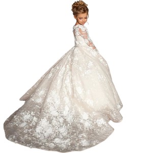 S0904N 2026 Nueva Moda Trajes de Actuación Vestido de Niña de las Flores para Piano Falda de Tul Esponjosa Vestido de Novia Pequeño - Product Image 5