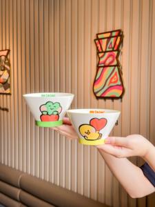 2025 bol de Douli en céramique de haute qualité sous glaçure ensemble de bol de riz ours brun pour les fêtes de Dessert de crème glacée pour enfants - Product Image 5