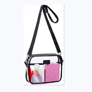 BSCI custom Work Concerts Sports Events Stadium Approved Clear Shoulder Messenger Bag